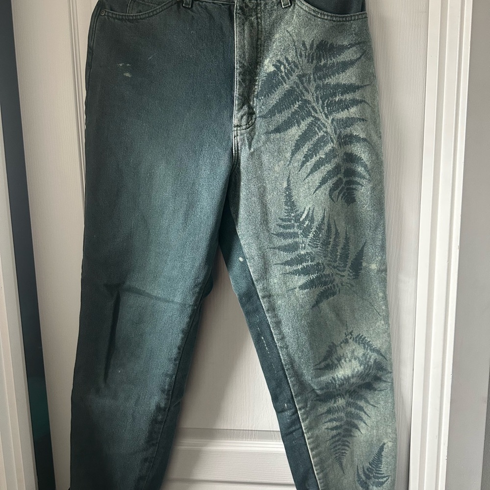 Flannel Lined LL Bean Green Fern Jeans